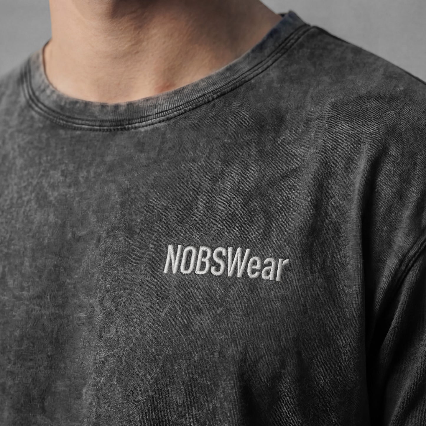 NOBSWear – Core Tee – Washed Charcoal
